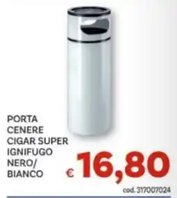 Vivo Supermercati Porta cenere cigar super ignifugo nero/bianco offerta