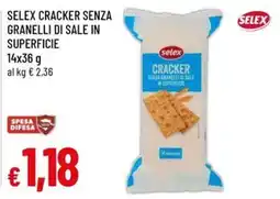 Famila Selex cracker senza granelli di sale in superficie offerta