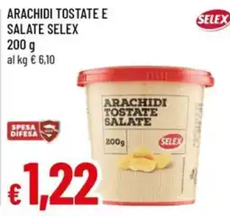 Famila Arachidi tostate salate Selex offerta