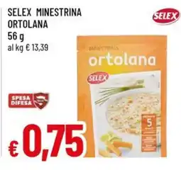 Famila Selex minestrina ortolana offerta