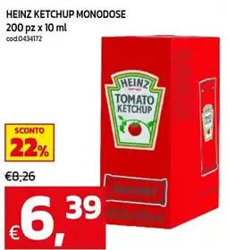 C+C maxigross Heinz ketchup monodose offerta