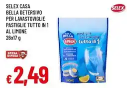 Famila Selex Casa Bella Detersivo per Lavastoviglie Pastiglie Tutto in 1 offerta