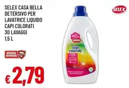 Famila Selex Casa Bella detergente per lavatrice liquido capi colorati offerta