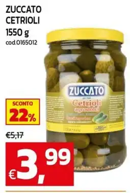 C+C maxigross Zuccato cetrioli agrodolci offerta