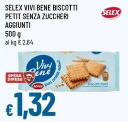 Famila Selex vivi bene biscotti petit senza zuccheri aggiunti offerta