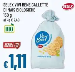 Famila Selex vivi bene gallette di mais biologiche offerta