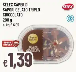 Famila Selex Saper di sapori gelato triplo cioccolato offerta
