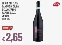 Famila Le vie dell'uva sangue di giuda pavese d.o.c. offerta