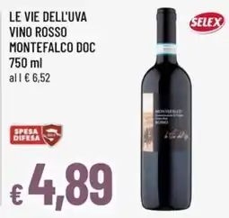 Famila Le vie dell'uva vino rosso montefalco doc offerta