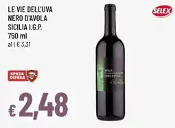 Famila Le Vie dell'Uva Nero d'Avola Sicilia I.G.P. offerta