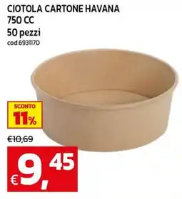C+C maxigross Ciotola cartone Havana offerta