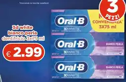 Acqua & Sapone Oral-B 3d white bianco perla dentifricio offerta