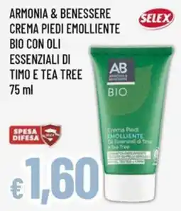 Famila Crema Piedi Emolliente Bio con Oli Essenziali di Timo e Tea Tree offerta