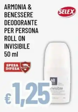 Famila Armonia & Benessere deodorante per persona roll on invisibile offerta