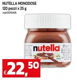 C+C maxigross Nutella monodose offerta