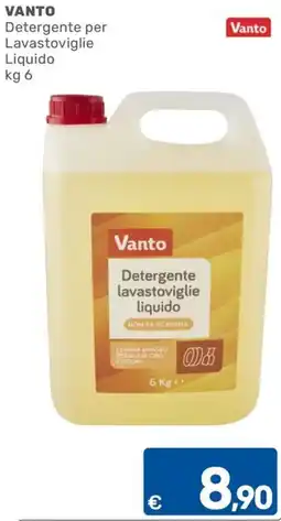 ARCA C+C cash and carry Vanto Detergente lavastoviglie liquido offerta