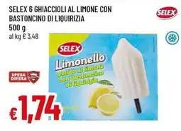 Famila Superstore Selex ghiaccioli al limone con bastoncino di liquirizia offerta