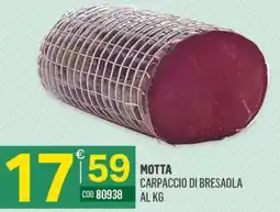 Tutto Risparmio Cash&Carry Motta carpaccio di bresaola offerta
