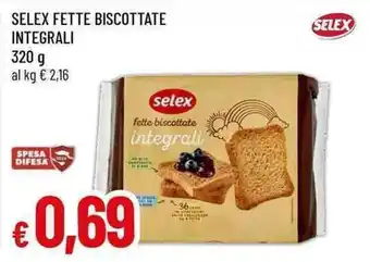 Selex fette biscottate integrali