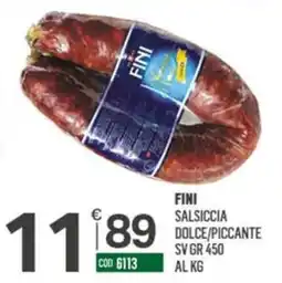 Tutto Risparmio Cash&Carry Fini Salsiccia offerta