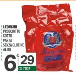 Tutto Risparmio Cash&Carry Prosciutto cotto parigi senza glutine Leoncini offerta