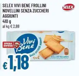 Famila Superstore Selex Vivi Bene Frollini Novellini senza zuccheri aggiunti offerta