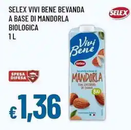 Famila Superstore Selex Vivi Bene bevanda a base di mandorla biologica offerta