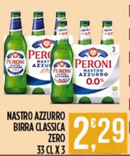 Supermercato Pollio Peroni Nastro Azzurro Birra Classica Zero offerta