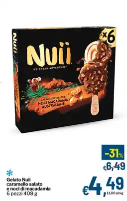 Qui Discount Gelato Nuui caramello salato e noci di macadamia offerta