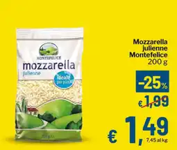 Qui Discount Mozzarella julienne Montefelice offerta