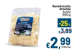 Qui Discount Ravioli Buratti Ricotta di Bufala offerta