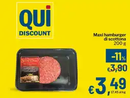 Qui Discount Maxi hamburger di scottona offerta