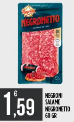 Supermercato Pollio Negroni salame negronetto offerta