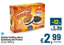 Qui Discount Gelato frollino disco Gelateria dei Portici offerta