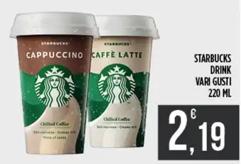 Supermercato Pollio Starbucks drink vari gusti offerta