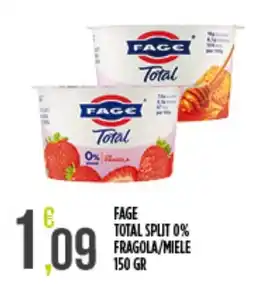Supermercato Pollio FAGE Total Split 0% Fragola/Miele offerta