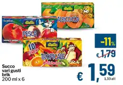 Qui Discount Succo brik offerta