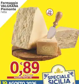 Market Ingross Formaggio Valgrana Piemonte offerta