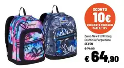 Iper La Grande Zaino New Fit Writing Graffiti o Purpleflare SEVEN offerta