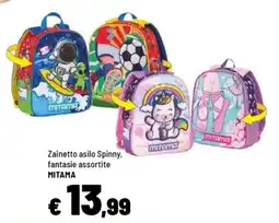 Iper La Grande Zainetto asilo Spinny, fantasia assortite MITAMA offerta