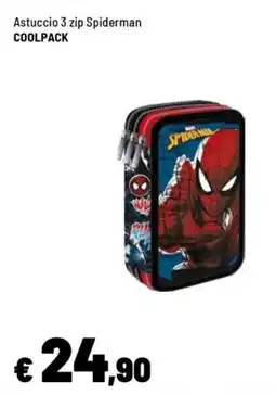Iper La Grande Astuccio 3 zip Spiderman COOLPACK offerta
