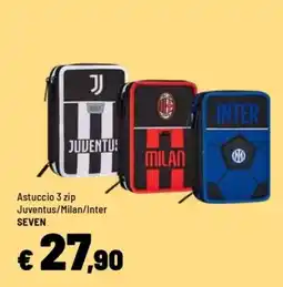 Iper La Grande Astuccio 3 zip Juventus/Milan/Inter SEVEN offerta