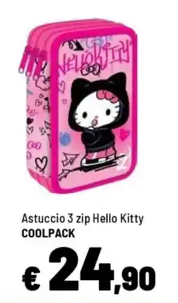 Iper La Grande Astuccio 3 zip Hello Kitty COOLPACK offerta