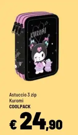 Iper La Grande Astuccio 3 zip Kuromi COOLPACK offerta