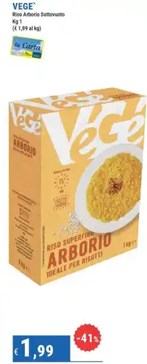 DiMeglio Vege Riso Arborio Sottovuoto offerta