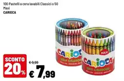 Iper La Grande Pastelli a cera lavabili Maxi Carioca offerta