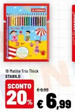 Iper La Grande 18 Matite Trio Thick STABILO offerta