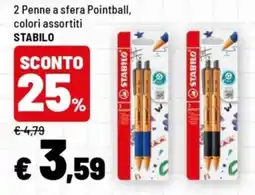 Iper La Grande Penne a sfera Pointball Stabilo offerta