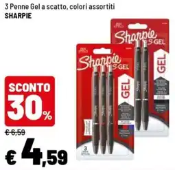Iper La Grande Penne Gel a scatto Sharpie offerta