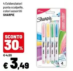 Iper La Grande Evidenziatori punta scalpello Sharpie offerta
